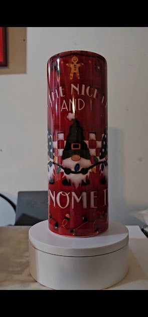 20oz double insulated custom christmas nome tumbler