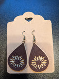 Custom faux leather earrings