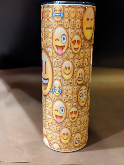 20oz double insulated custom emoji tumbler