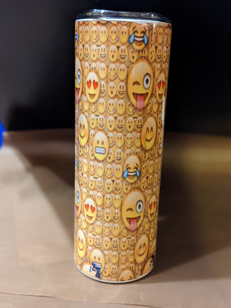 20oz double insulated custom emoji tumbler