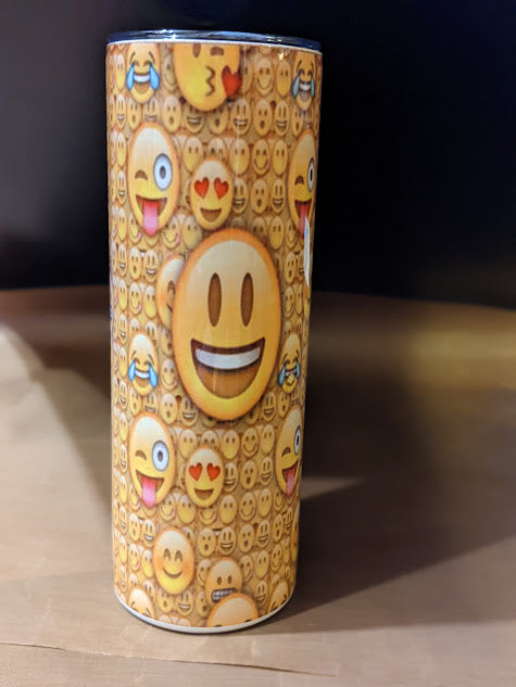20oz double insulated custom emoji tumbler