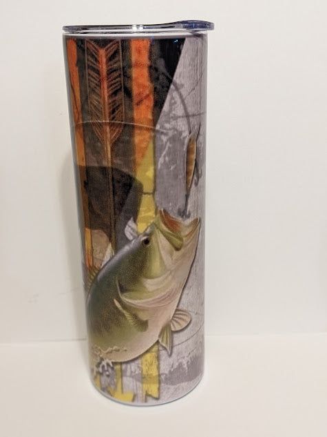 20oz double insulated custom fish tumbler