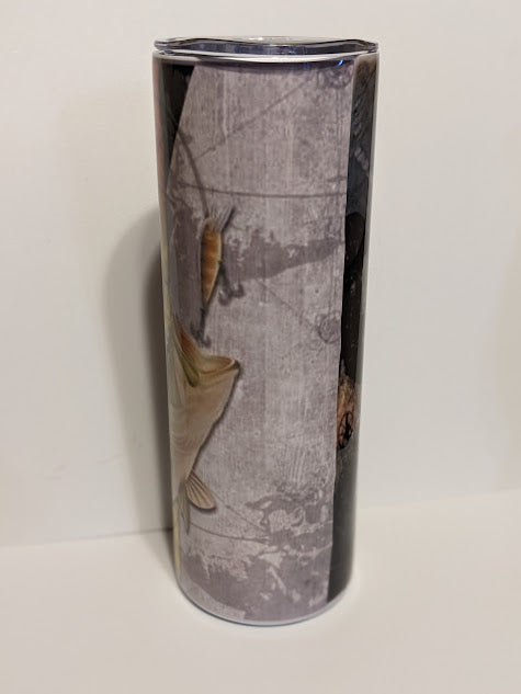 20oz double insulated custom fish tumbler