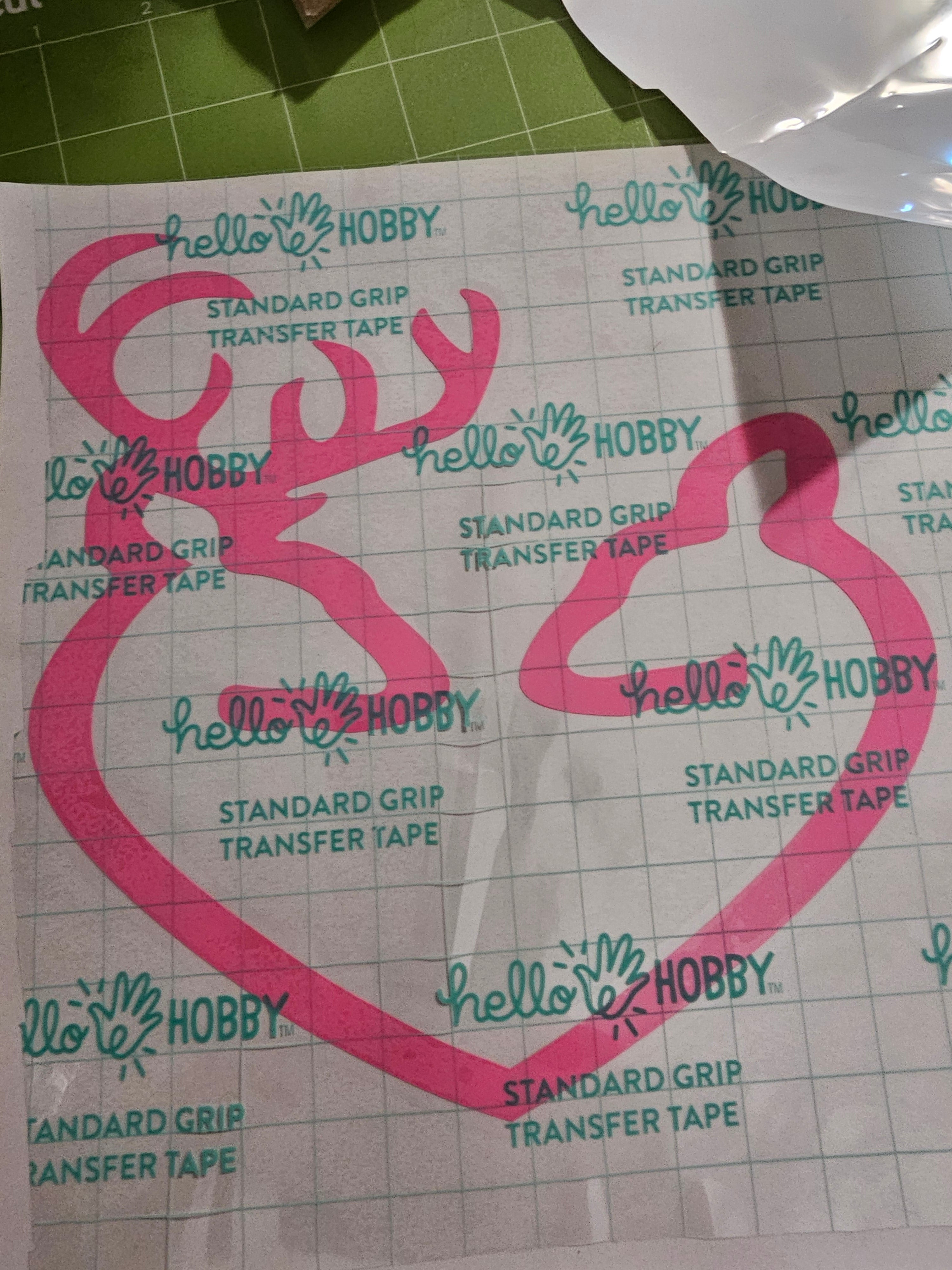 Pink heart decal
