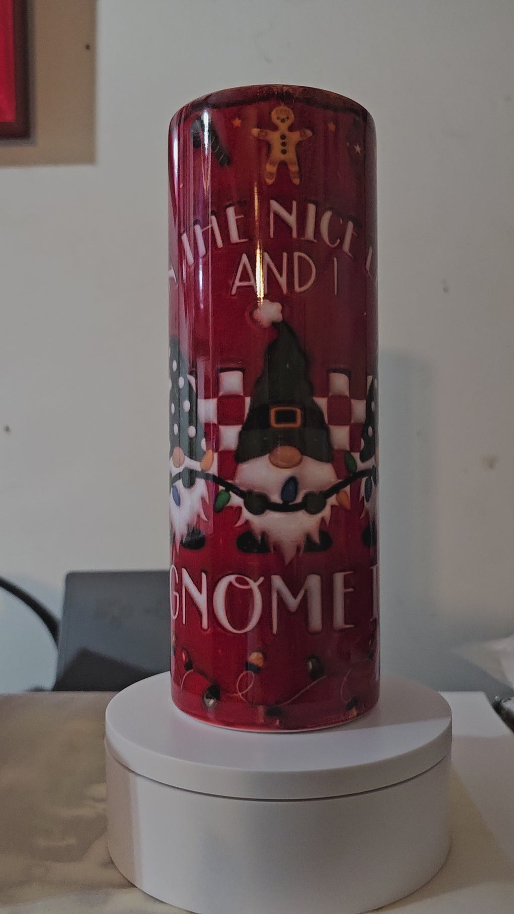 20oz double insulated custom christmas nome tumbler