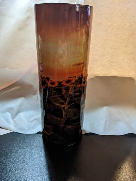 20oz double insulated custom sunflower tumbler